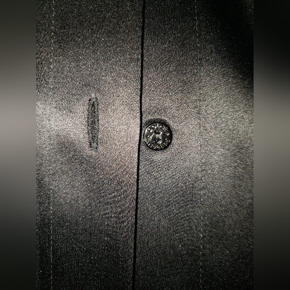 Dolce Gabbana Black 100% Silk tuxedo shirt pleated back pearl logo buttons M